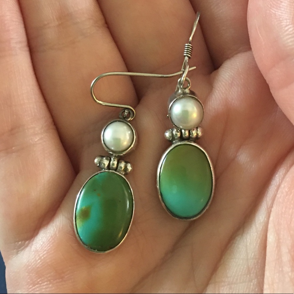Sterling turquoise earrings